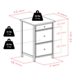Winsome Delta 3-Drawer Transitional Wooden File Cabinet in White