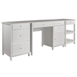 Winsome Delta 3-Piece Transitional Solid Wood Writing Desk Set in White