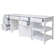 Winsome Delta 3-Piece Transitional Solid Wood Writing Desk Set in White