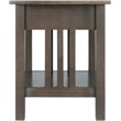 Winsome Stafford Transitional Solid Wood Storage End Table in Oyster Gray