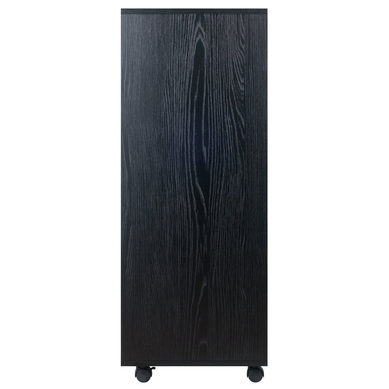 Winsome Halifax 5-Drawer Tall Door Contemporary Wood Storage Cabinet in Black