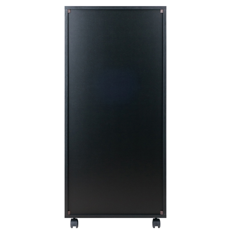 Winsome Halifax 5-Drawer Tall Door Contemporary Wood Storage Cabinet in Black
