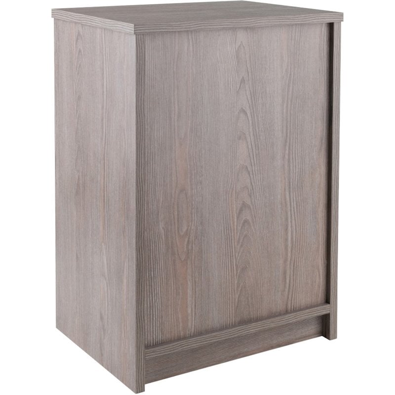 Winsome Molina 2-Drawer Transitional Wood End Table in Ash Gray