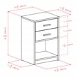 Winsome Molina 2-Drawer Transitional Wood End Table in Ash Gray