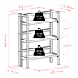 Winsome Torino 3 Shelf Solid Wood Folding Basket Bookcase in Walnut and Black