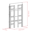 Winsome Torino 3 Shelf Solid Wood Folding Basket Bookcase in Walnut and Black