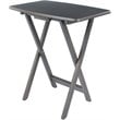 Winsome Dorian 5-Piece Transitional Solid Wood Snack Table Set in Oyster Gray