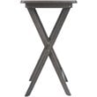 Winsome Dorian 5-Piece Transitional Solid Wood Snack Table Set in Oyster Gray