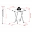 Winsome Dorian 5-Piece Transitional Solid Wood Snack Table Set in Oyster Gray