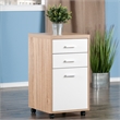 Winsome Kenner 3-Drawer Wooden Mobile File Cabinet in Reclaimed Wood and White