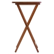 Winsome Alex 5-Piece Transitional Solid Wood Snack Table Set in Walnut
