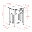 Winsome Marcel 1-Drawer Transitional Solid Wood Storage End Table in Coffee