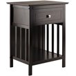 Winsome Marcel 1-Drawer Transitional Solid Wood Storage End Table in Coffee