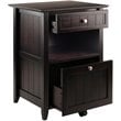 Winsome Burke 2-Drawer Transitional Solid Wood File Cabinet in Coffee