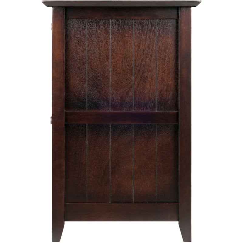 Winsome Burke 2-Drawer Transitional Solid Wood File Cabinet in Coffee