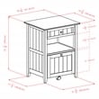 Winsome Burke 2-Drawer Transitional Solid Wood File Cabinet in Coffee