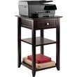 Winsome Burke 2 Shelf Transitional Solid Wood Printer Stand in Coffee