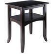 Winsome Camden Flared Leg Transitional Solid Wood End Table in Coffee