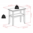 Winsome Camden Transitional Solid Wood Flared Leg Console Table in Coffee