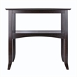 Winsome Camden Transitional Solid Wood Flared Leg Console Table in Coffee