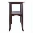 Winsome Camden Transitional Solid Wood Flared Leg Console Table in Coffee