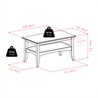 Winsome Camden Transitional Solid Wood Flared Leg Coffee Table in Coffee