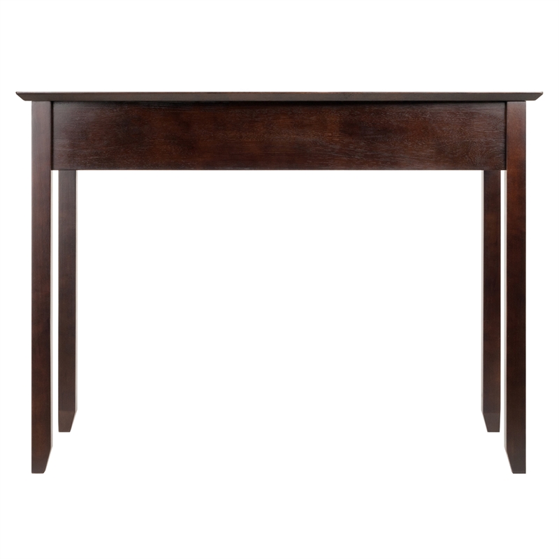 Winsome Burke 3-Drawer Transitional Solid Wood Writing Desk in Coffee