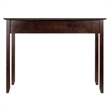Winsome Burke 3-Drawer Transitional Solid Wood Writing Desk in Coffee