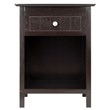 Winsome Blair 1-Drawer Transitional Solid Wood Storage End Table in Coffee