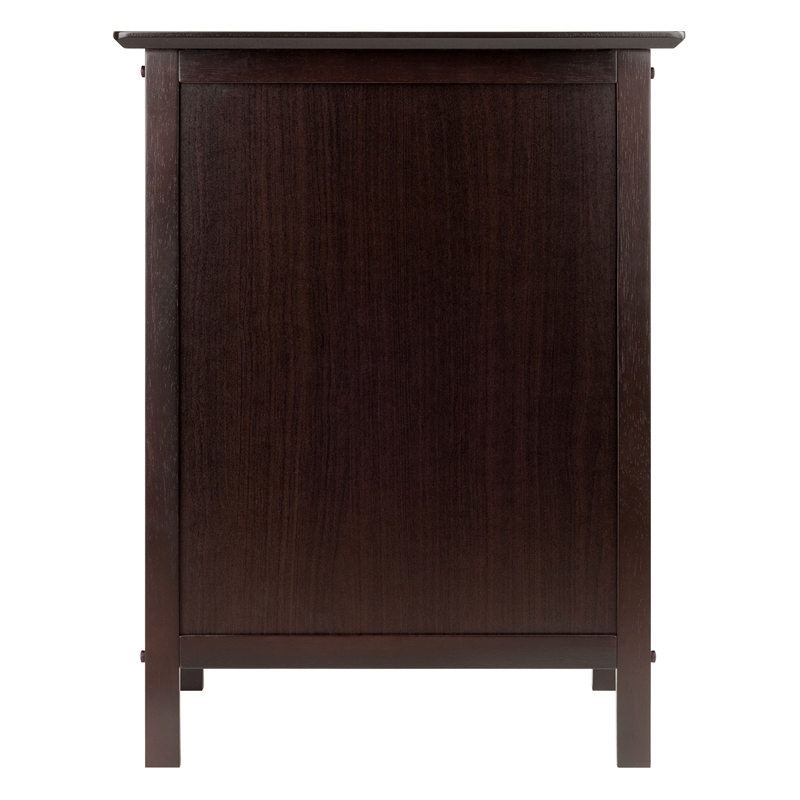 Winsome Xylia 1-Drawer Transitional Solid Wood Storage End Table in Coffee