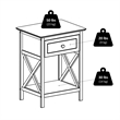 Winsome Xylia 1-Drawer Transitional Solid Wood Storage End Table in Coffee