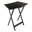 Winsome Anila 5-Piece Fan Shape Solid Wood Snack Table Set in Coffee