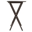 Winsome Anila 5-Piece Fan Shape Solid Wood Snack Table Set in Coffee