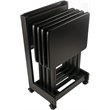 Winsome Brienda 5-Piece Solid Wood Flip Top Snack Table Set in Coffee