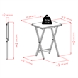 Winsome Brienda 5-Piece Solid Wood Flip Top Snack Table Set in Coffee