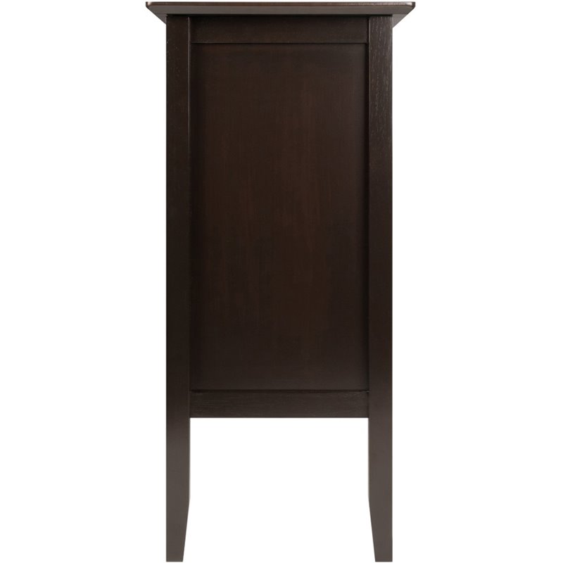Winsome Melba 4 Door Transitional Wood/Metal Buffet Table in Coffee