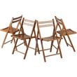 Winsome Robin Transitional Solid Wood Folding Chair in Teak (Set of 4)
