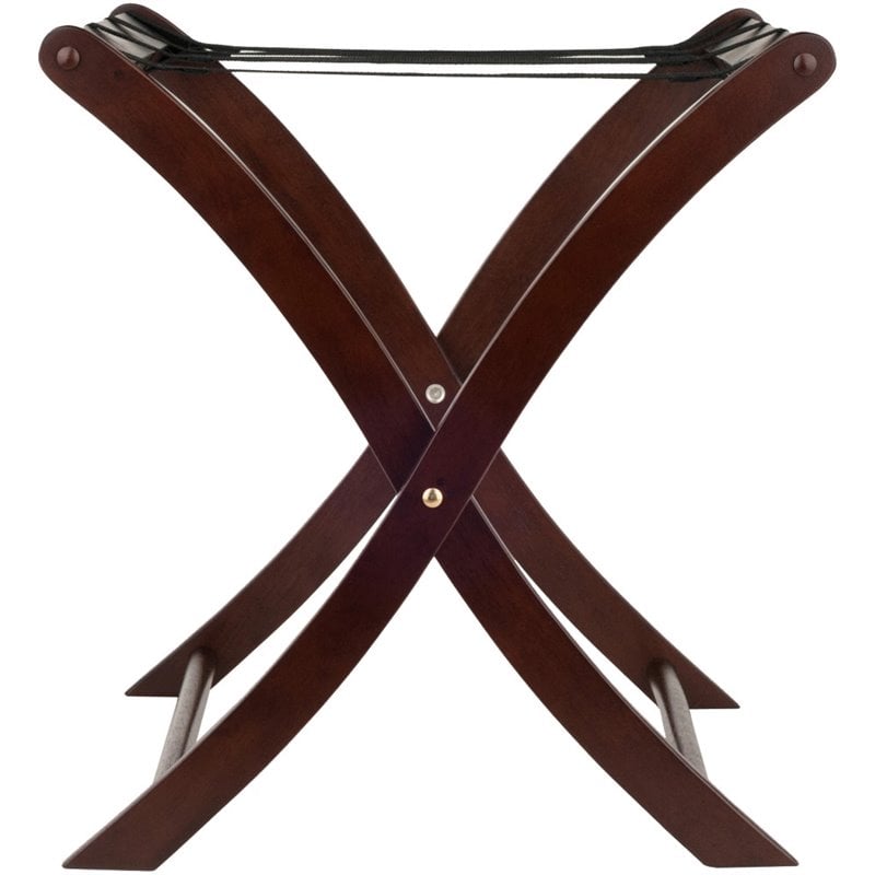 Winsome Scarlett Transitional Solid Wood Luggage Rack in Cappuccino