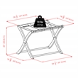 Winsome Scarlett Transitional Solid Wood Luggage Rack in Cappuccino