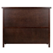 Winsome Xola 2 Door Transitional Solid Wood Wine Rack Buffet Table in Cappuccino