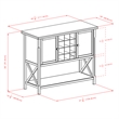 Winsome Xola 2 Door Transitional Solid Wood Wine Rack Buffet Table in Cappuccino