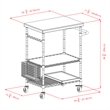 Winsome Madera Bamboo Top Transitional Metal Kitchen Cart in Natural