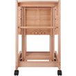 Winsome Brienda 5-Piece Flip Top Solid Wood Snack Table Set in Natural