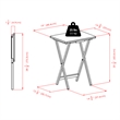 Winsome Brienda 5-Piece Flip Top Solid Wood Snack Table Set in Natural