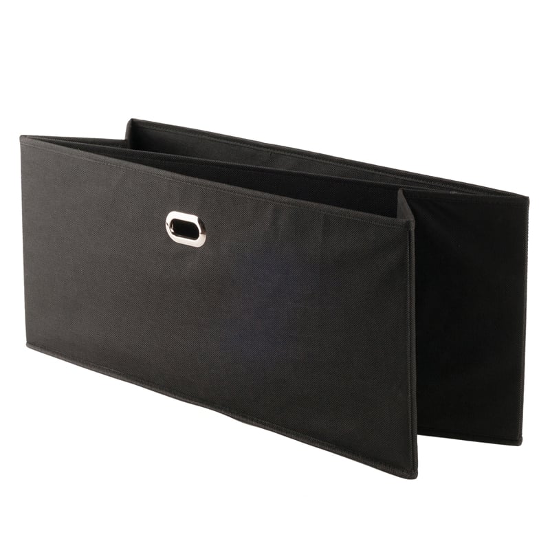 Winsome Torino 2 Shelf Solid Wood Basket Bookcase in Espresso and Black