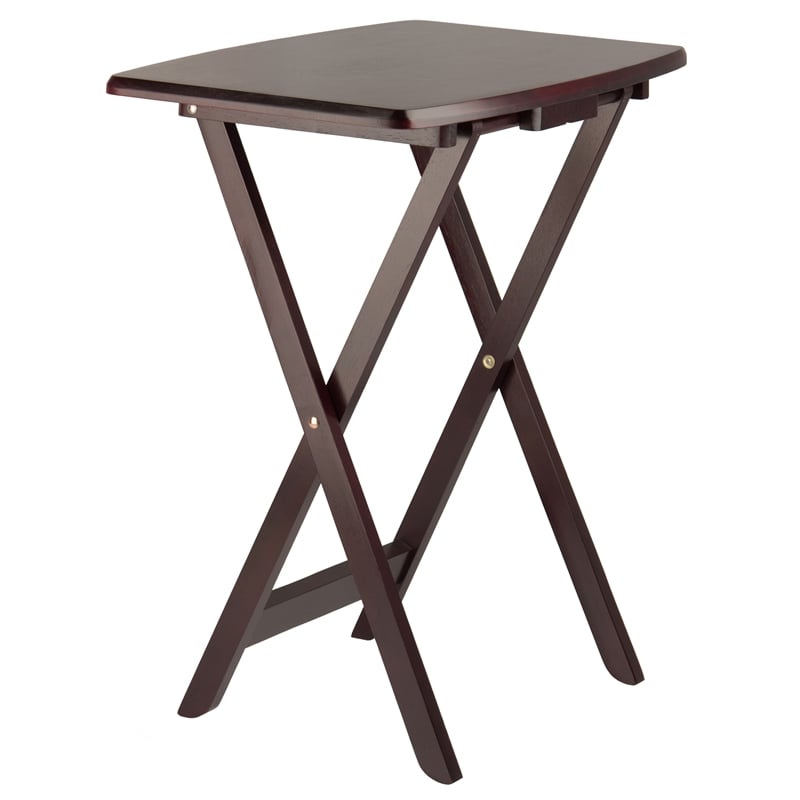 Winsome Dylan 5-Piece Oversized Solid Wood Snack Table Set in Espresso