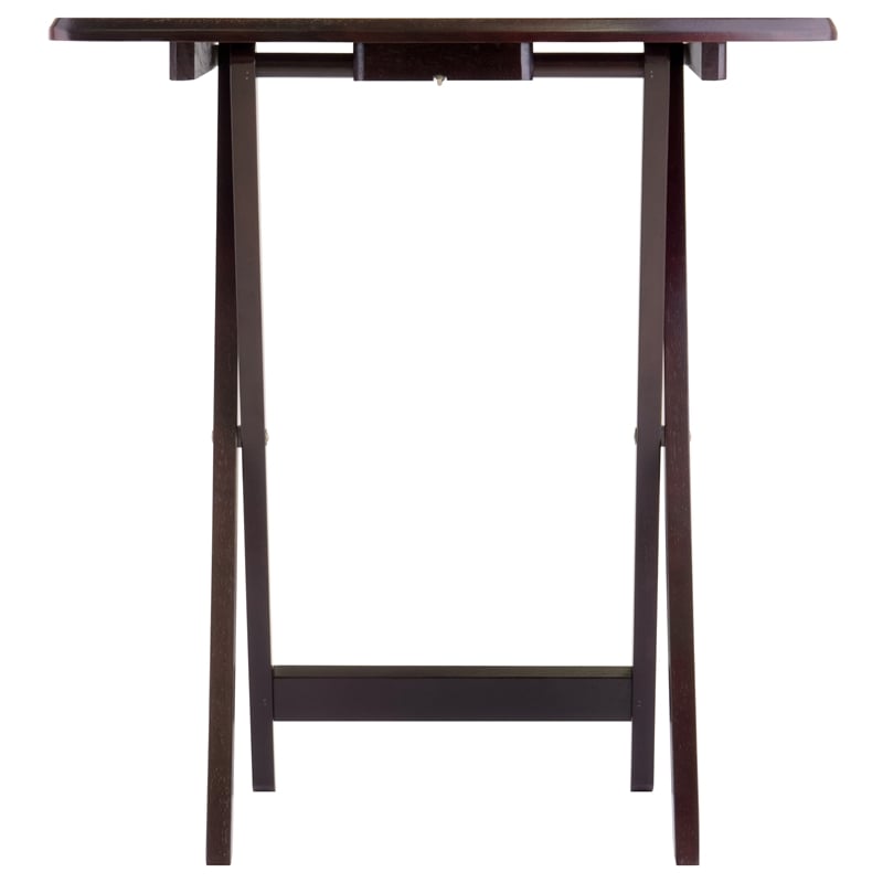 Winsome Dylan 5-Piece Oversized Solid Wood Snack Table Set in Espresso