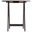 Winsome Dylan 5-Piece Oversized Solid Wood Snack Table Set in Espresso