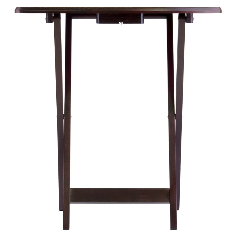 Winsome Dylan 5-Piece Oversized Solid Wood Snack Table Set in Espresso