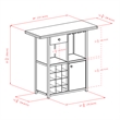 Winsome Macon Transitional Solid Wood Home Wine Bar in Espresso